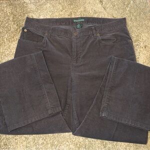 Ralph Lauren Brown Corduroy 5 Pocket Jean Size 12 Mid Rise Boot Cut